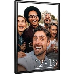 2 PK Anozie 12x18 Picture Frame Black, 12 x 18 Picture Frames with HD Plexiglass